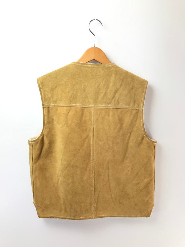 【中古品】【メンズ】 SEARS シアーズ 70's THE LEATHER SHOP VEST BEIGE 70年代 レザー ショップ ベスト トップス ヴィンテージ 146-260917-rt-11-tagh サイズ：L カラー：ベージュ 万代Net店