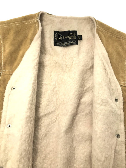 【中古品】【メンズ】 SEARS シアーズ 70's THE LEATHER SHOP VEST BEIGE 70年代 レザー ショップ ベスト トップス ヴィンテージ 146-260917-rt-11-tagh サイズ：L カラー：ベージュ 万代Net店