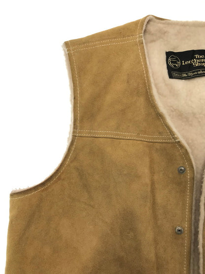 【中古品】【メンズ】 SEARS シアーズ 70's THE LEATHER SHOP VEST BEIGE 70年代 レザー ショップ ベスト トップス ヴィンテージ 146-260917-rt-11-tagh サイズ：L カラー：ベージュ 万代Net店