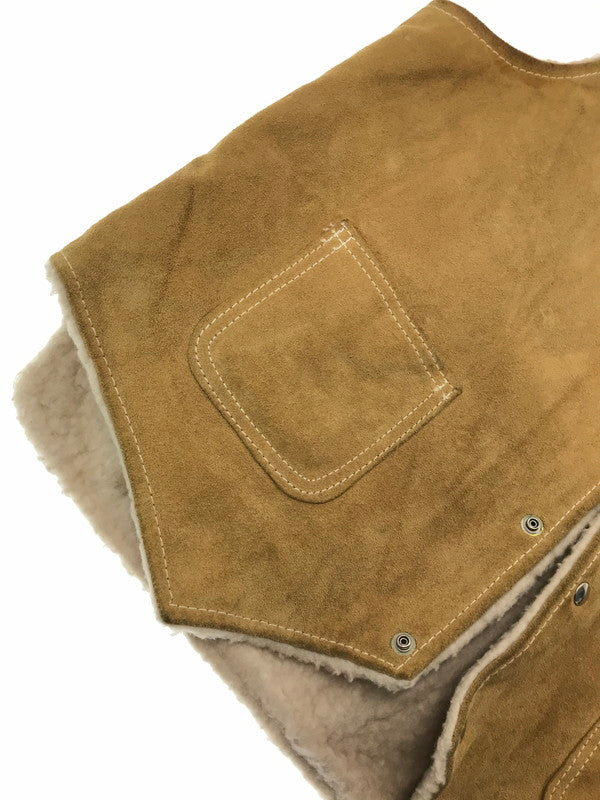 【中古品】【メンズ】 SEARS シアーズ 70's THE LEATHER SHOP VEST BEIGE 70年代 レザー ショップ ベスト トップス ヴィンテージ 146-260917-rt-11-tagh サイズ：L カラー：ベージュ 万代Net店