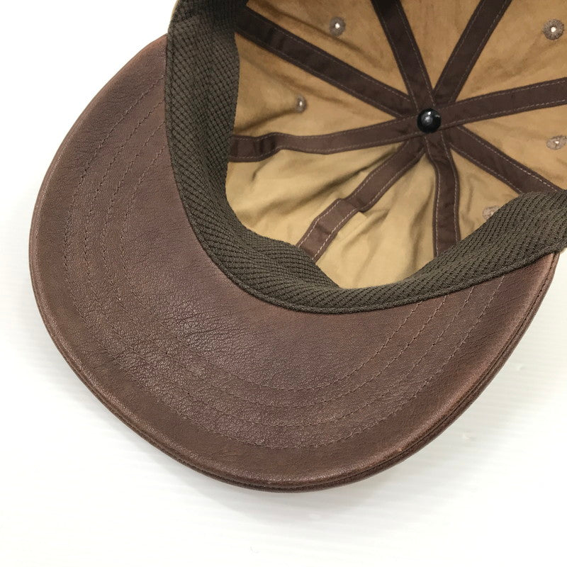 【中古品】【メンズ】 SCHOTT ショット SC119 PARAFIN LEATHER 8P CAP "BEIGE" 帽子 185-260925-na-47-tagh サイズ：FREE カラー：ベージュ 万代Net店