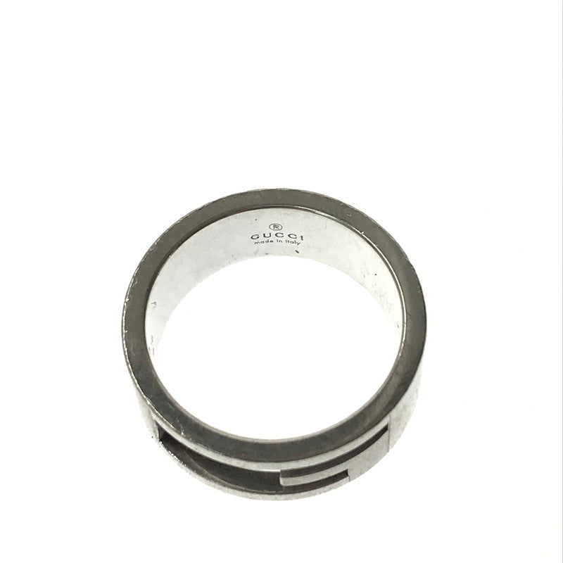 【中古品】【メンズ】 GUCCI グッチ AG925 BRANDED G CUTOUT REGULAR RING ブランデッド G カットアウト レギュラー リング 指輪 アクセサリー 182-260928-na-05-tagh サイズ：18 カラー：シルバー 万代Net店