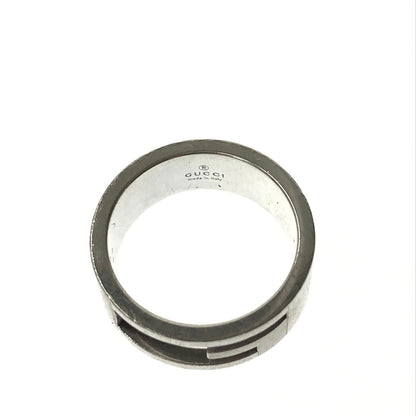 【中古品】【メンズ】 GUCCI グッチ AG925 BRANDED G CUTOUT REGULAR RING ブランデッド G カットアウト レギュラー リング 指輪 アクセサリー 182-260928-na-05-tagh サイズ：18 カラー：シルバー 万代Net店