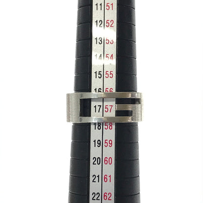 【中古品】【メンズ】 GUCCI グッチ AG925 BRANDED G CUTOUT REGULAR RING ブランデッド G カットアウト レギュラー リング 指輪 アクセサリー 182-260928-na-05-tagh サイズ：18 カラー：シルバー 万代Net店