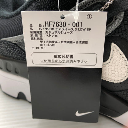 【中古品】【メンズ】 NIKE ナイキ × NIGO ニゴー AIR FORCE 3 LOW SP BLACK WHITE HF7630-001 エア フォース 1 スニーカー 靴 160-260919-rt-02-tagh サイズ：27.5cm US9.5 カラー：BLACK/WHITE-SMOKE GREY 万代Net店