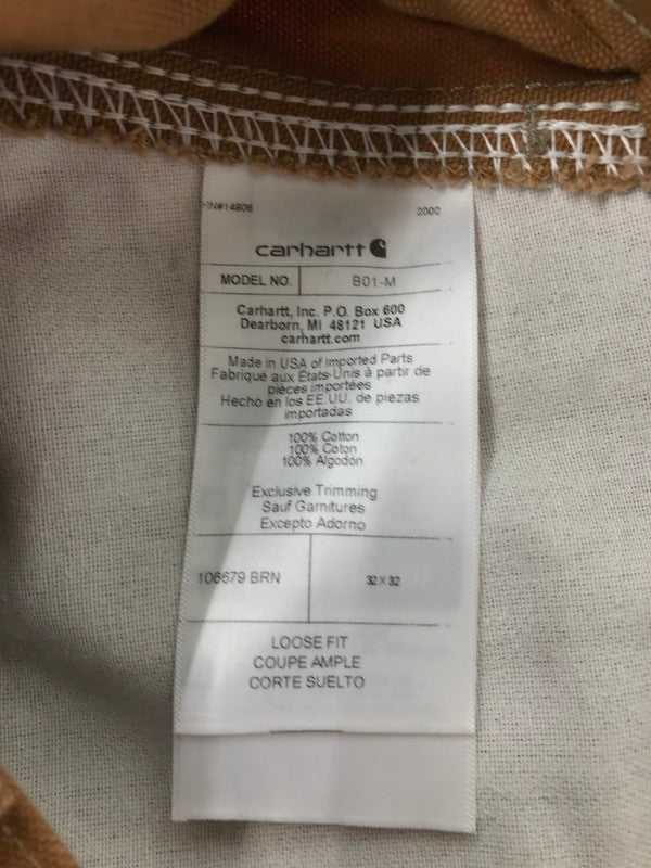 【中古品】【メンズ】 CARHARTT カーハート DOUBLE KNEE WORK PANTS 106679 ダブルニー ワークパンツ ボトムス 157-260920-na-22-tagh サイズ：32×32 カラー：ブラウン 万代Net店