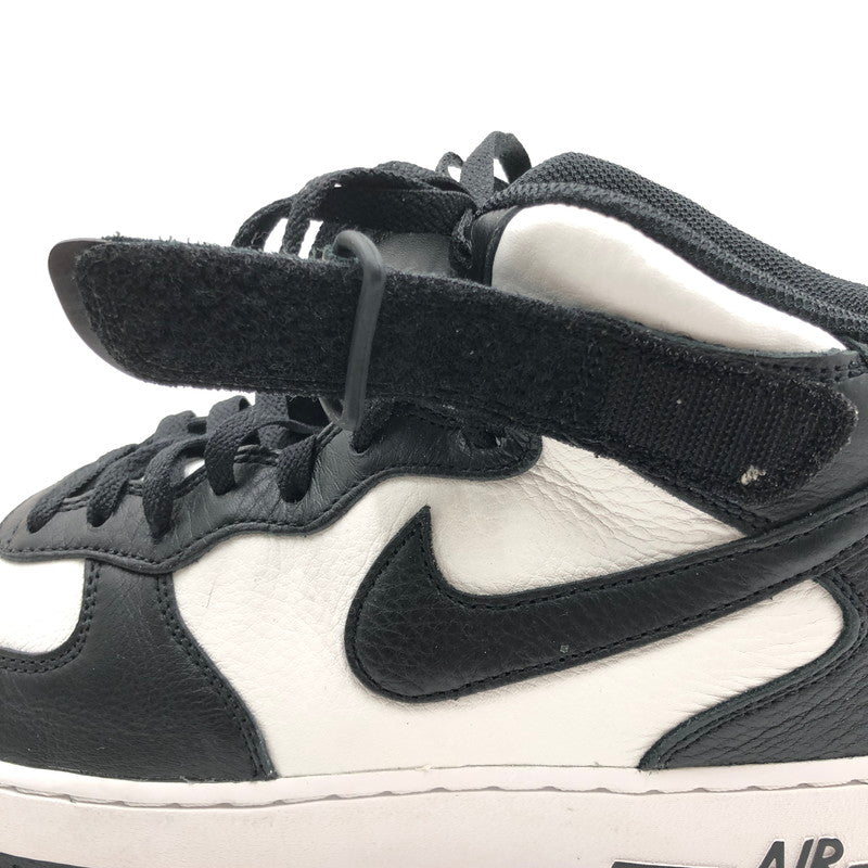 【中古品】【メンズ】 NIKE ナイキ × STUSSY ステューシー AIR FORCE 1 MID BLACK AND LIGHT BONE DJ7840-002 エア フォース 1 スニーカー 靴 160-260919-rt-01-tagh サイズ：27.5cm US9.5 カラー：BLACK/BLACK-WHITE 万代Net店
