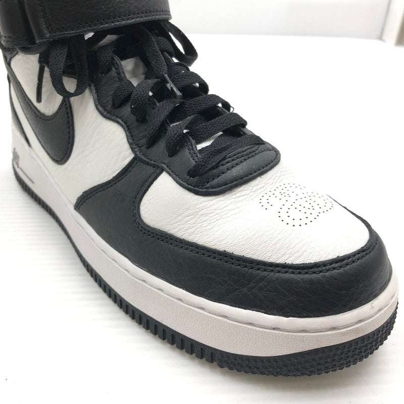 【中古品】【メンズ】 NIKE ナイキ × STUSSY ステューシー AIR FORCE 1 MID BLACK AND LIGHT BONE DJ7840-002 エア フォース 1 スニーカー 靴 160-260919-rt-01-tagh サイズ：27.5cm US9.5 カラー：BLACK/BLACK-WHITE 万代Net店