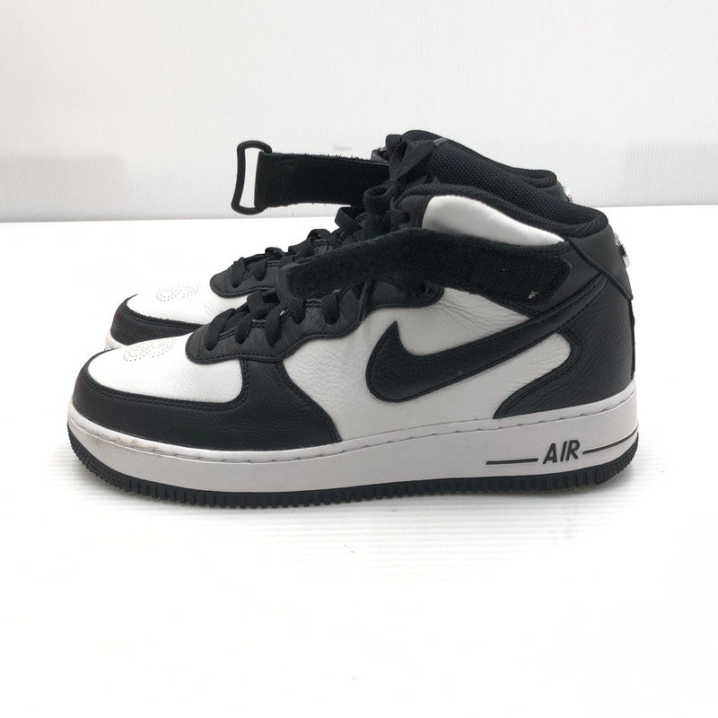 【中古品】【メンズ】 NIKE ナイキ × STUSSY ステューシー AIR FORCE 1 MID BLACK AND LIGHT BONE DJ7840-002 エア フォース 1 スニーカー 靴 160-260919-rt-01-tagh サイズ：27.5cm US9.5 カラー：BLACK/BLACK-WHITE 万代Net店
