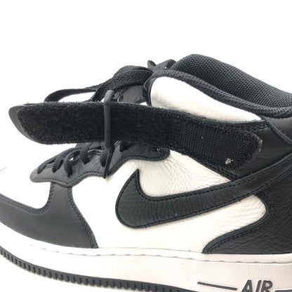 【中古品】【メンズ】 NIKE ナイキ × STUSSY ステューシー AIR FORCE 1 MID BLACK AND LIGHT BONE DJ7840-002 エア フォース 1 スニーカー 靴 160-260919-rt-01-tagh サイズ：27.5cm US9.5 カラー：BLACK/BLACK-WHITE 万代Net店