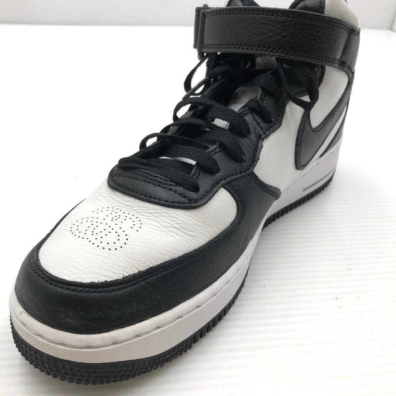 【中古品】【メンズ】 NIKE ナイキ × STUSSY ステューシー AIR FORCE 1 MID BLACK AND LIGHT BONE DJ7840-002 エア フォース 1 スニーカー 靴 160-260919-rt-01-tagh サイズ：27.5cm US9.5 カラー：BLACK/BLACK-WHITE 万代Net店