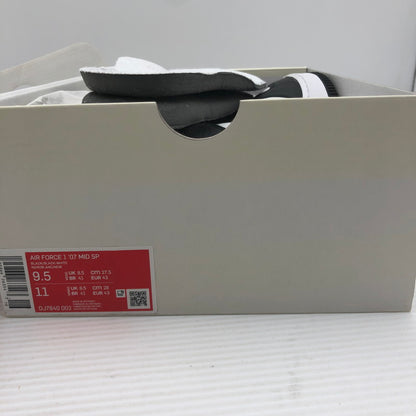 【中古品】【メンズ】 NIKE ナイキ × STUSSY ステューシー AIR FORCE 1 MID BLACK AND LIGHT BONE DJ7840-002 エア フォース 1 スニーカー 靴 160-260919-rt-01-tagh サイズ：27.5cm US9.5 カラー：BLACK/BLACK-WHITE 万代Net店