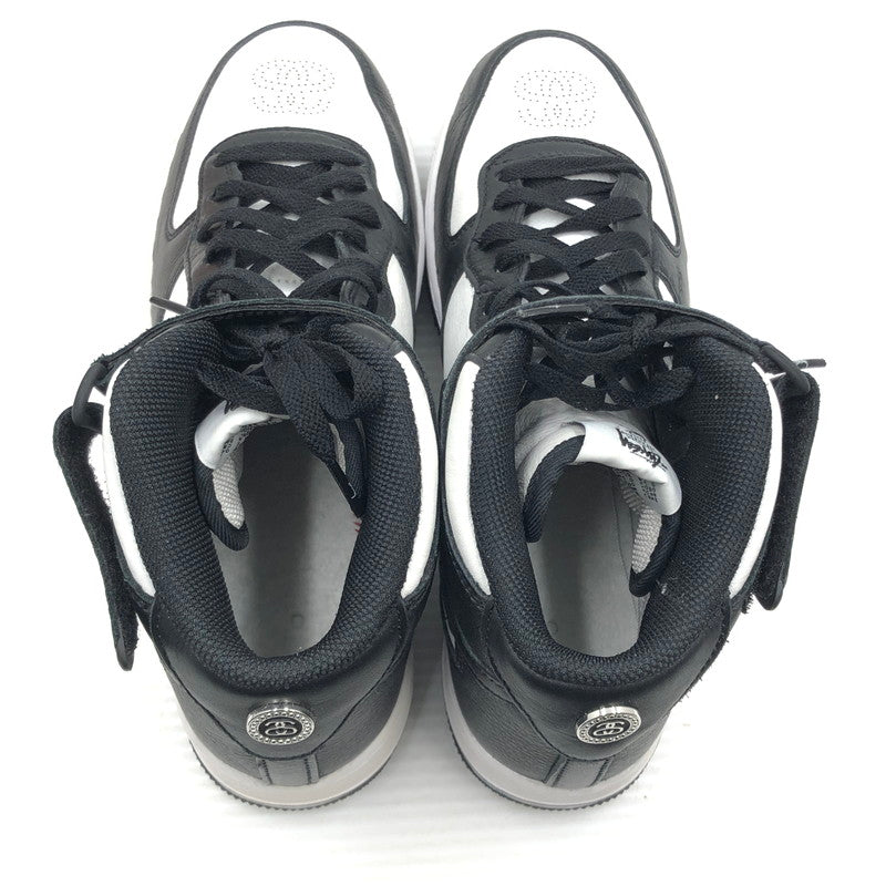 【中古品】【メンズ】 NIKE ナイキ × STUSSY ステューシー AIR FORCE 1 MID BLACK AND LIGHT BONE DJ7840-002 エア フォース 1 スニーカー 靴 160-260919-rt-01-tagh サイズ：27.5cm US9.5 カラー：BLACK/BLACK-WHITE 万代Net店