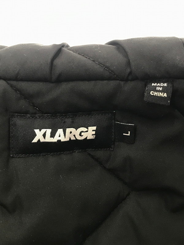 【中古品】【メンズ】 XLARGE エクストララージ NYLON PUFFER JACKET 101223021005 ナイロン パファージャケット アウター 142-260921-na-05-tagh サイズ：L カラー：ブラック 万代Net店