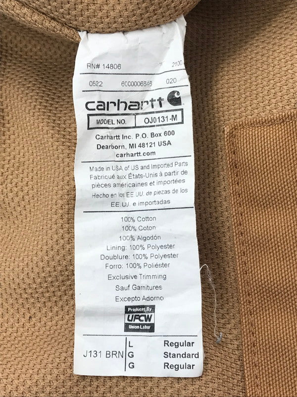 【中古品】【メンズ】 CARHARTT カーハート DUCK ACTIVE JACKET J131 ダック アクティブ ジャケット アウター 146-260921-na-02-tagh サイズ：L カラー：ブラウン 万代Net店