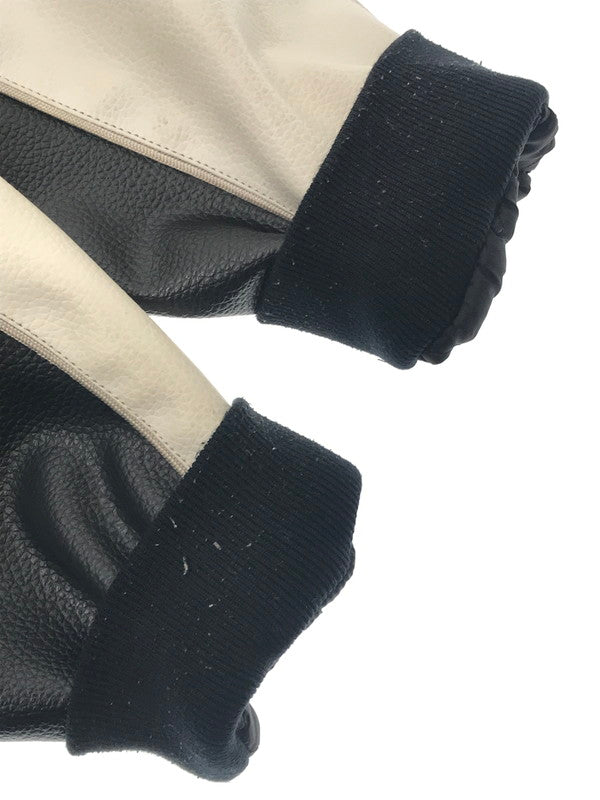 【現状渡し品】【メンズ】 PLAYERZ69 プレイヤーズ69 LETHER STUDIUM JACKET レザー スタジアム ジャケット スタジャン アウター 146-260921-na-03-tagh サイズ：XL カラー：ブラック 万代Net店