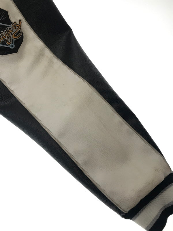 【現状渡し品】【メンズ】 PLAYERZ69 プレイヤーズ69 LETHER STUDIUM JACKET レザー スタジアム ジャケット スタジャン アウター 146-260921-na-03-tagh サイズ：XL カラー：ブラック 万代Net店
