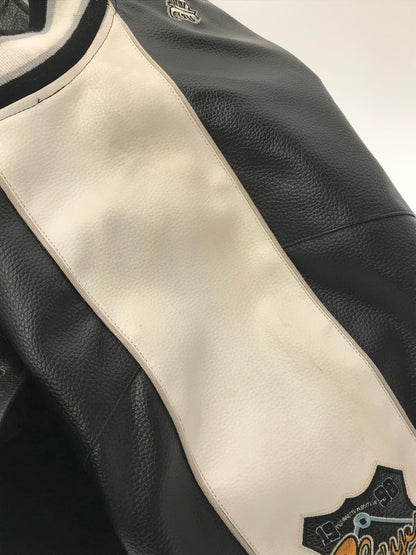 【現状渡し品】【メンズ】 PLAYERZ69 プレイヤーズ69 LETHER STUDIUM JACKET レザー スタジアム ジャケット スタジャン アウター 146-260921-na-03-tagh サイズ：XL カラー：ブラック 万代Net店