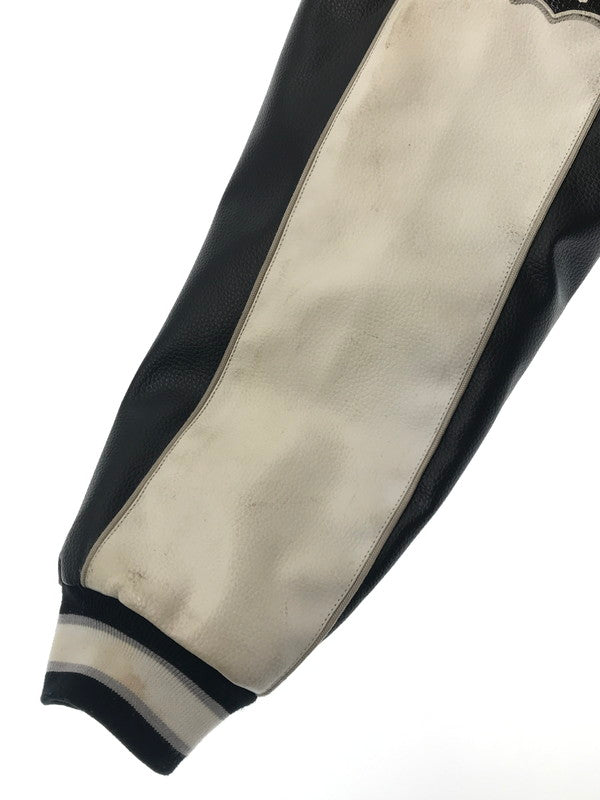 【現状渡し品】【メンズ】 PLAYERZ69 プレイヤーズ69 LETHER STUDIUM JACKET レザー スタジアム ジャケット スタジャン アウター 146-260921-na-03-tagh サイズ：XL カラー：ブラック 万代Net店