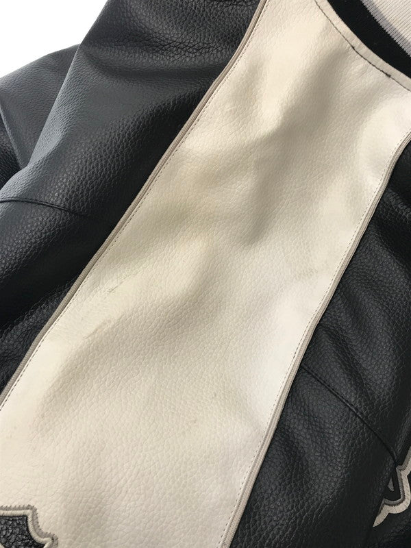 【現状渡し品】【メンズ】 PLAYERZ69 プレイヤーズ69 LETHER STUDIUM JACKET レザー スタジアム ジャケット スタジャン アウター 146-260921-na-03-tagh サイズ：XL カラー：ブラック 万代Net店