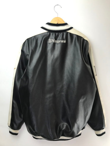 【現状渡し品】【メンズ】 PLAYERZ69 プレイヤーズ69 LETHER STUDIUM JACKET レザー スタジアム ジャケット スタジャン アウター 146-260921-na-03-tagh サイズ：XL カラー：ブラック 万代Net店