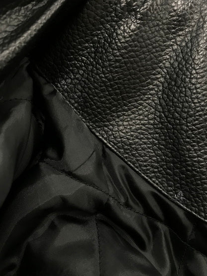 【現状渡し品】【メンズ】 PLAYERZ69 プレイヤーズ69 LETHER STUDIUM JACKET レザー スタジアム ジャケット スタジャン アウター 146-260921-na-03-tagh サイズ：XL カラー：ブラック 万代Net店