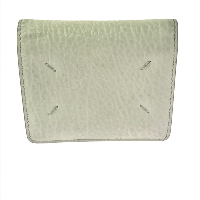【現状渡し品】【メンズ】 MAISON MARGIELA メゾン マルジェラ FOUR STITCHES BI-FOLD WALLET S56UI0140 P4455 フォーステッチ バイフォールド ウォレット 二つ折り財布 181-261013-na-21-tagh カラー：ホワイト 万代Net店