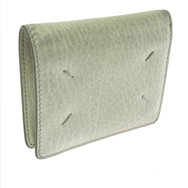 【現状渡し品】【メンズ】 MAISON MARGIELA メゾン マルジェラ FOUR STITCHES BI-FOLD WALLET S56UI0140 P4455 フォーステッチ バイフォールド ウォレット 二つ折り財布 181-261013-na-21-tagh カラー：ホワイト 万代Net店