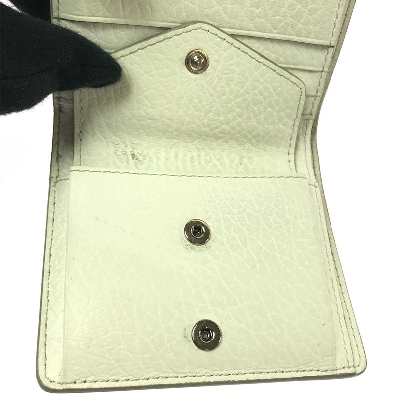 【現状渡し品】【メンズ】 MAISON MARGIELA メゾン マルジェラ FOUR STITCHES BI-FOLD WALLET S56UI0140 P4455 フォーステッチ バイフォールド ウォレット 二つ折り財布 181-261013-na-21-tagh カラー：ホワイト 万代Net店