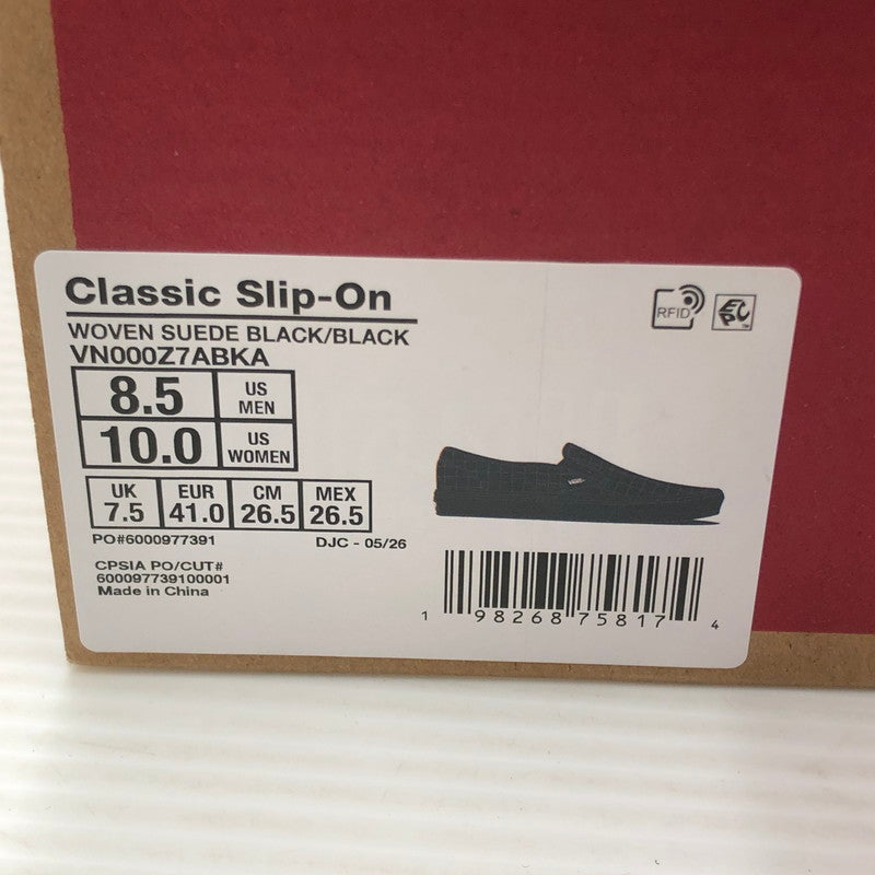 【中古品】【メンズ】 VANS バンズ CLASSIC SLIP-ON BLACK VN000Z7ABKA クラシック スリッポン スニーカー 靴 162-260919-rt-04-tagh サイズ：26.5cm US8.5 カラー：ブラック 万代Net店