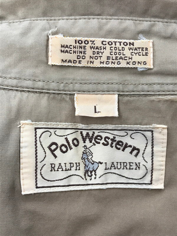 【中古品】【メンズ】 POLO RALPH LAUREN ポロ・ラルフローレン POLO WESTERN ポロウエスタン WESTERN SHIRT ウエスタンシャツ 長袖シャツ 146-260919-na-06-tagh サイズ：L カラー：ベージュ 万代Net店