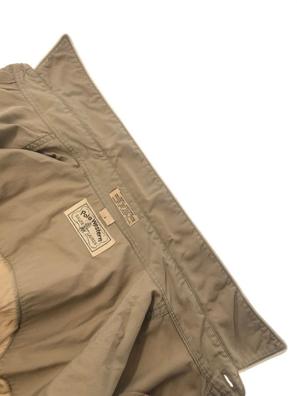 【中古品】【メンズ】 POLO RALPH LAUREN ポロ・ラルフローレン POLO WESTERN ポロウエスタン WESTERN SHIRT ウエスタンシャツ 長袖シャツ 146-260919-na-06-tagh サイズ：L カラー：ベージュ 万代Net店