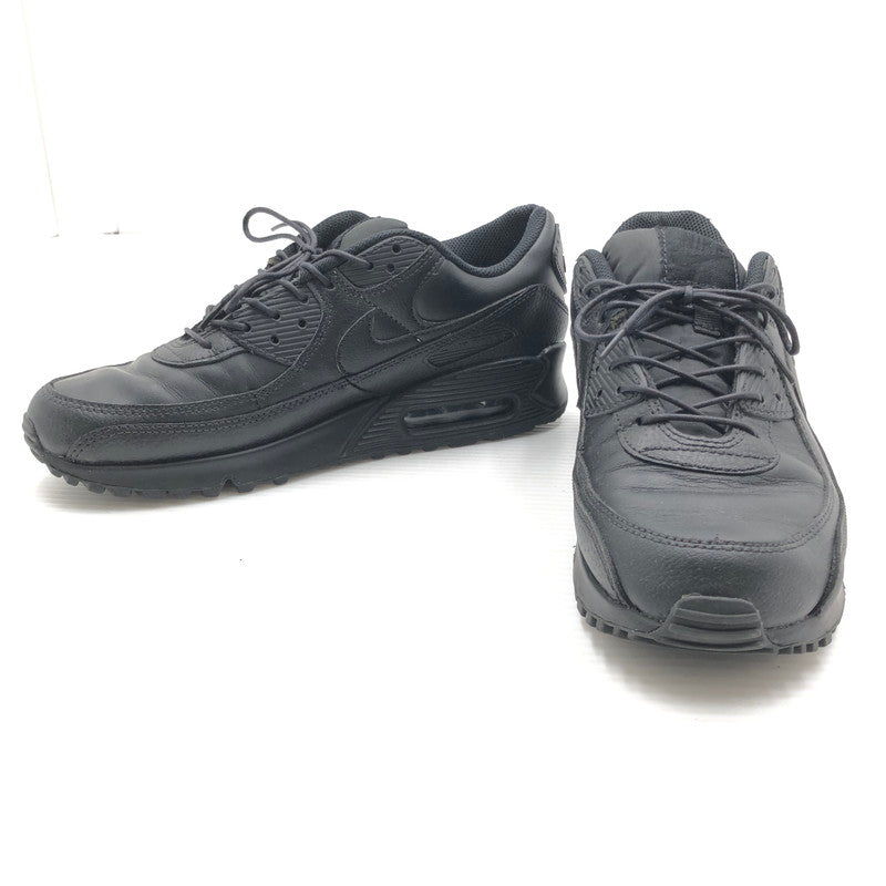 【中古品】【メンズ】 NIKE ナイキ AIR MAX 90 LTR BLACK CZ5594-001 エア マックス レザー スニーカー 靴 160-260919-rt-16-tagh サイズ：26.5cm US8.5 カラー：BLACK/BLACK-BLACK 万代Net店