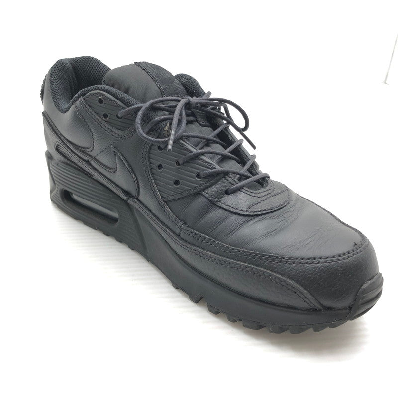 【中古品】【メンズ】 NIKE ナイキ AIR MAX 90 LTR BLACK CZ5594-001 エア マックス レザー スニーカー 靴 160-260919-rt-16-tagh サイズ：26.5cm US8.5 カラー：BLACK/BLACK-BLACK 万代Net店