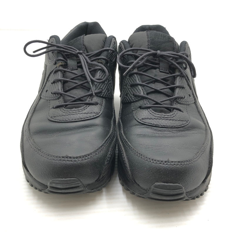 【中古品】【メンズ】 NIKE ナイキ AIR MAX 90 LTR BLACK CZ5594-001 エア マックス レザー スニーカー 靴 160-260919-rt-16-tagh サイズ：26.5cm US8.5 カラー：BLACK/BLACK-BLACK 万代Net店