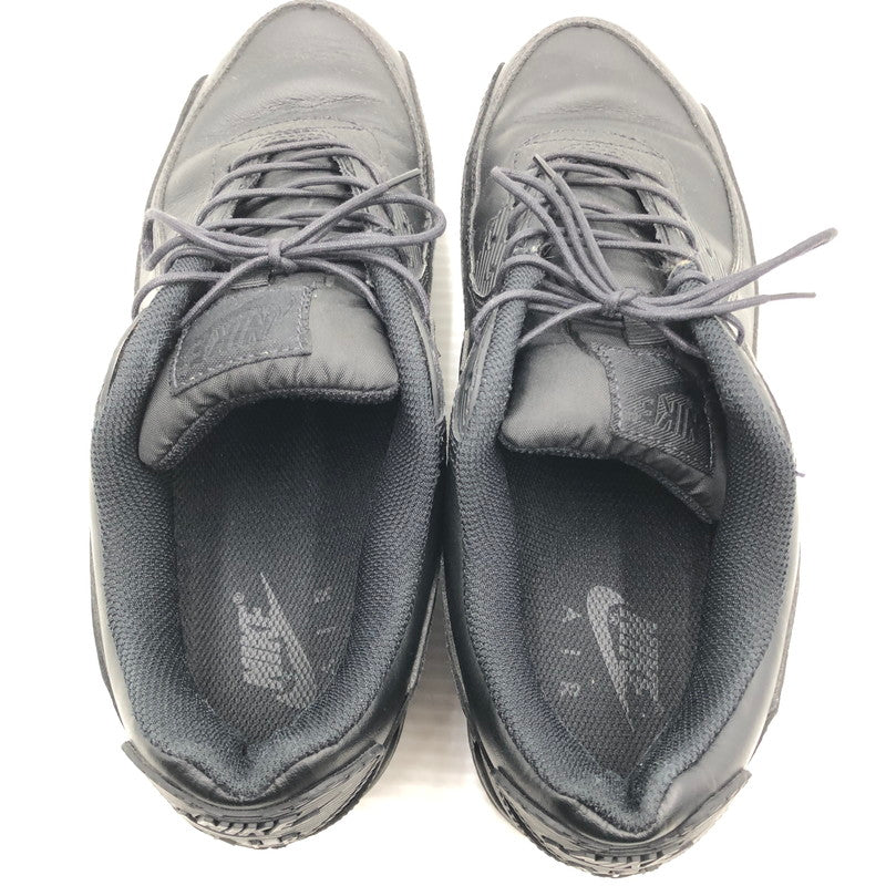 【中古品】【メンズ】 NIKE ナイキ AIR MAX 90 LTR BLACK CZ5594-001 エア マックス レザー スニーカー 靴 160-260919-rt-16-tagh サイズ：26.5cm US8.5 カラー：BLACK/BLACK-BLACK 万代Net店