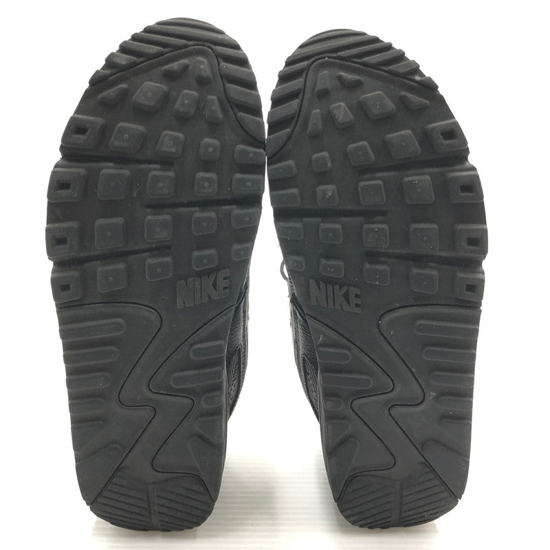 【中古品】【メンズ】 NIKE ナイキ AIR MAX 90 LTR BLACK CZ5594-001 エア マックス レザー スニーカー 靴 160-260919-rt-16-tagh サイズ：26.5cm US8.5 カラー：BLACK/BLACK-BLACK 万代Net店