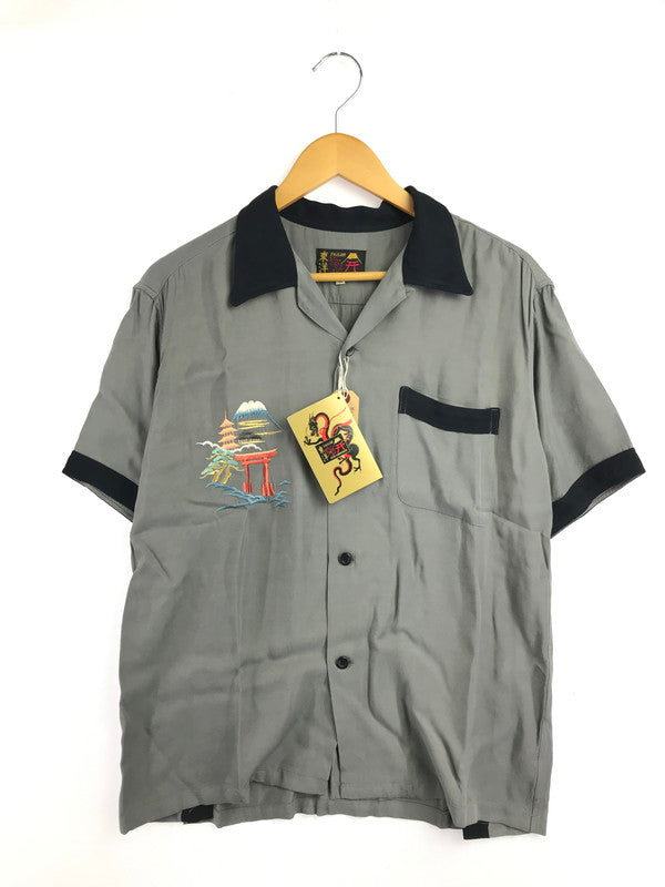 【中古美品】【メンズ】 TAILOR TOYO テーラー東洋 SUKA SHIRT JAPAN MAP TT39699 ボーリングシャツ 半袖シャツ 145-260920-na-05-tagh サイズ：M カラー：グレー 万代Net店