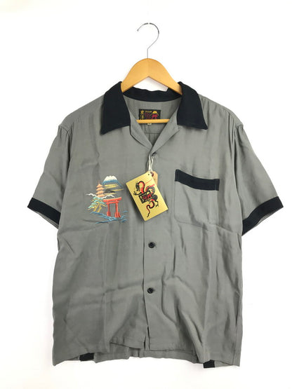 【中古美品】【メンズ】 TAILOR TOYO テーラー東洋 SUKA SHIRT JAPAN MAP TT39699 ボーリングシャツ 半袖シャツ 145-260920-na-05-tagh サイズ：M カラー：グレー 万代Net店