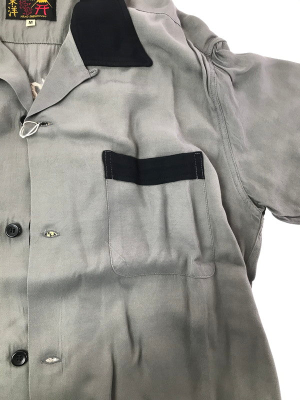 【中古美品】【メンズ】 TAILOR TOYO テーラー東洋 SUKA SHIRT JAPAN MAP TT39699 ボーリングシャツ 半袖シャツ 145-260920-na-05-tagh サイズ：M カラー：グレー 万代Net店