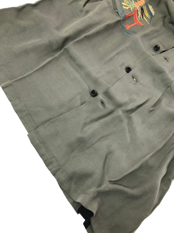 【中古美品】【メンズ】 TAILOR TOYO テーラー東洋 SUKA SHIRT JAPAN MAP TT39699 ボーリングシャツ 半袖シャツ 145-260920-na-05-tagh サイズ：M カラー：グレー 万代Net店