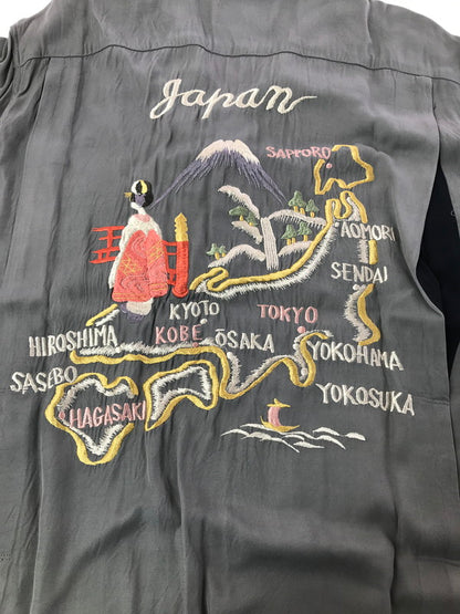 【中古美品】【メンズ】 TAILOR TOYO テーラー東洋 SUKA SHIRT JAPAN MAP TT39699 ボーリングシャツ 半袖シャツ 145-260920-na-05-tagh サイズ：M カラー：グレー 万代Net店
