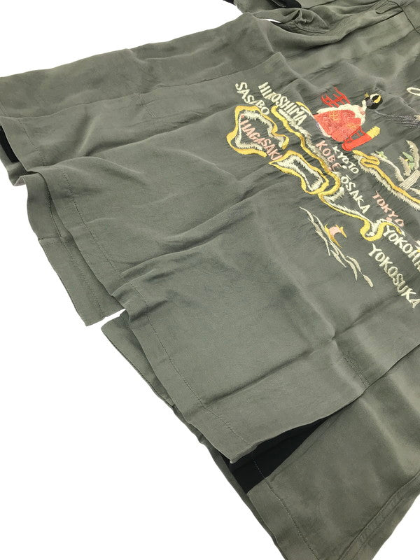【中古美品】【メンズ】 TAILOR TOYO テーラー東洋 SUKA SHIRT JAPAN MAP TT39699 ボーリングシャツ 半袖シャツ 145-260920-na-05-tagh サイズ：M カラー：グレー 万代Net店