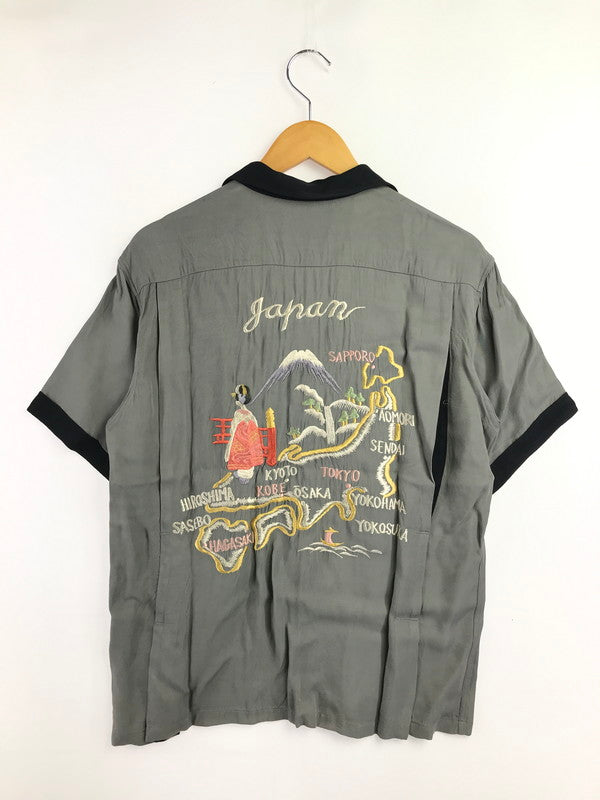 【中古美品】【メンズ】 TAILOR TOYO テーラー東洋 SUKA SHIRT JAPAN MAP TT39699 ボーリングシャツ 半袖シャツ 145-260920-na-05-tagh サイズ：M カラー：グレー 万代Net店
