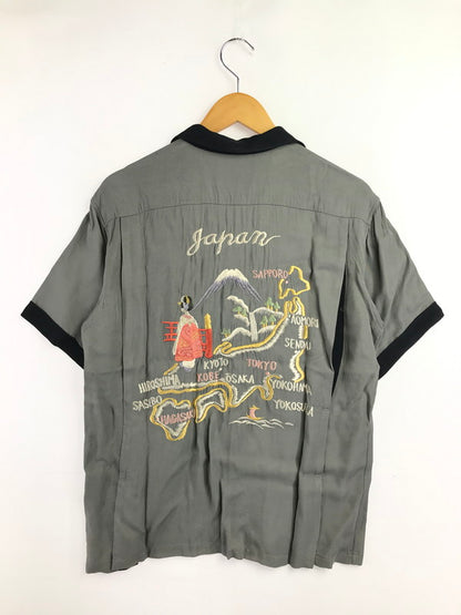 【中古美品】【メンズ】 TAILOR TOYO テーラー東洋 SUKA SHIRT JAPAN MAP TT39699 ボーリングシャツ 半袖シャツ 145-260920-na-05-tagh サイズ：M カラー：グレー 万代Net店