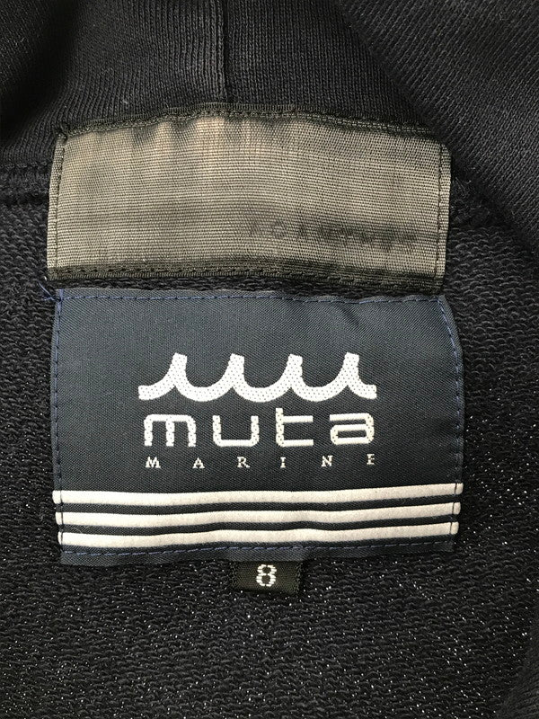 【中古品】【メンズ】 MUTA MARINE ムータ マリン × ACANTHUS アカンサス COLLEGE LOGO HOODED SWEATSHIRT MMAC-443168 カレッジ ロゴ フーデッド スウェットシャツ パーカー 140-260919-na-16-tagh サイズ：8 カラー：ネイビー 万代Net店