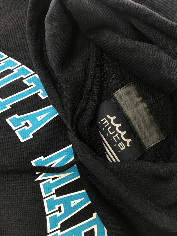 【中古品】【メンズ】 MUTA MARINE ムータ マリン × ACANTHUS アカンサス COLLEGE LOGO HOODED SWEATSHIRT MMAC-443168 カレッジ ロゴ フーデッド スウェットシャツ パーカー 140-260919-na-16-tagh サイズ：8 カラー：ネイビー 万代Net店