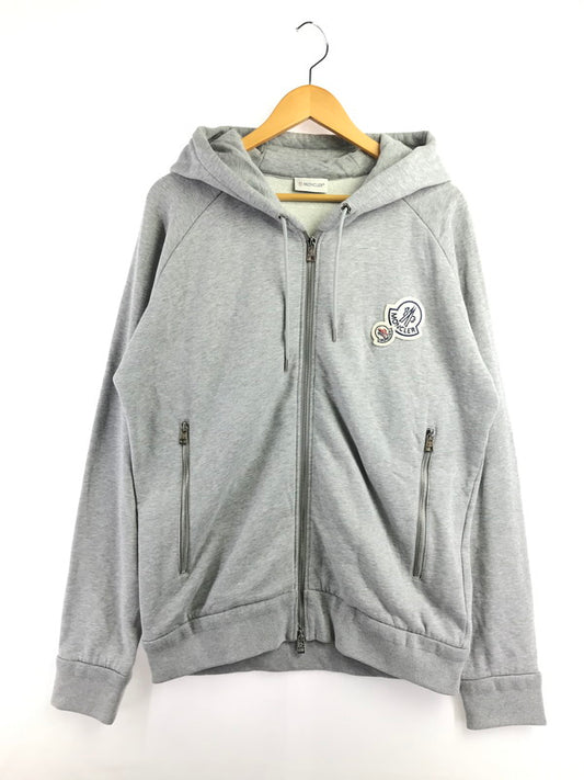 【中古品】【メンズ】 MONCLER モンクレール MAGLIA CARDIGAN D20918401000 80451 マリア カーディガン ジップパーカー 141-260920-na-07-tagh サイズ：XL カラー：グレー 万代Net店