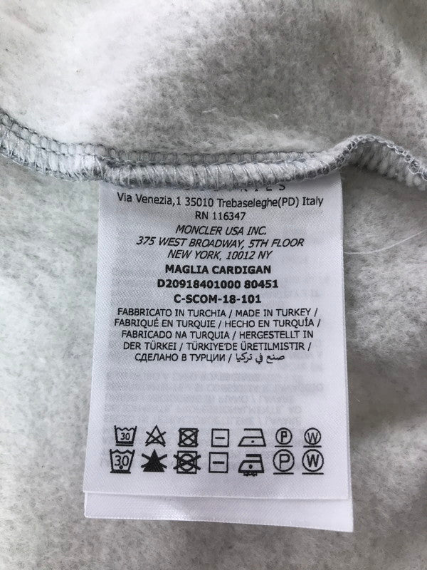 【中古品】【メンズ】 MONCLER モンクレール MAGLIA CARDIGAN D20918401000 80451 マリア カーディガン ジップパーカー 141-260920-na-07-tagh サイズ：XL カラー：グレー 万代Net店
