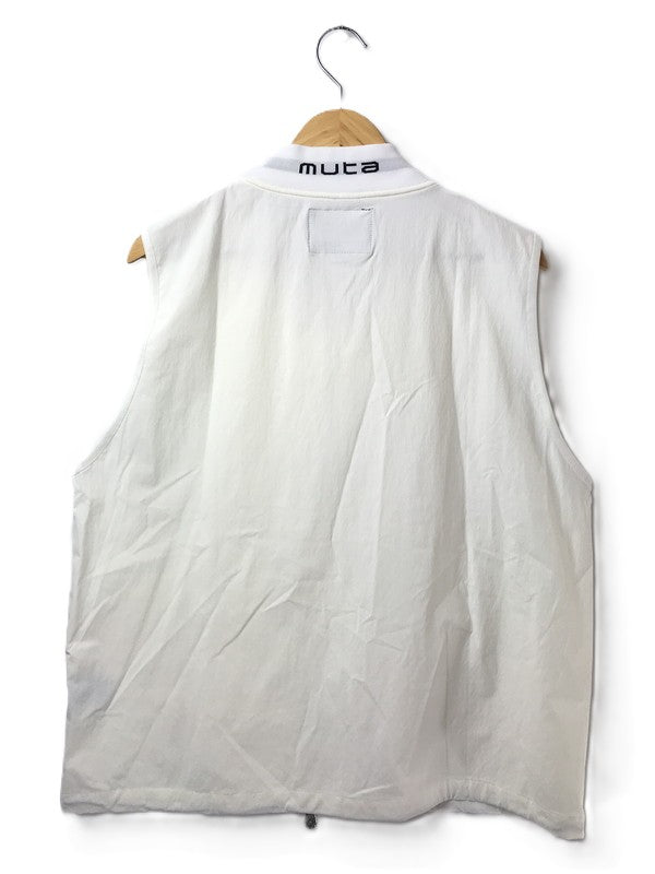 【中古美品】【メンズ】 MUTA MARINE ムータ マリン STRETCH NYLON ZIP VEST MMJC-443218 ストレッチ ナイロン ジップ ベスト 140-260919-na-11-tagh サイズ：8 カラー：ホワイト 万代Net店